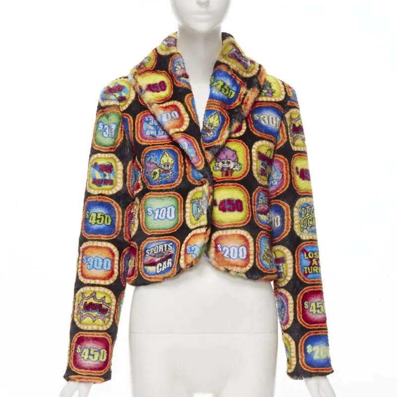 Moschino Faux Fur Jacket MultiColor Polyester Never worn, with tag - Inside View