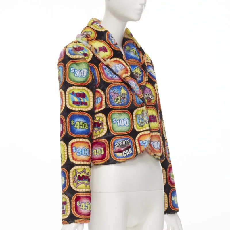 Moschino Faux Fur Jacket MultiColor Polyester Never worn, with tag - Model View