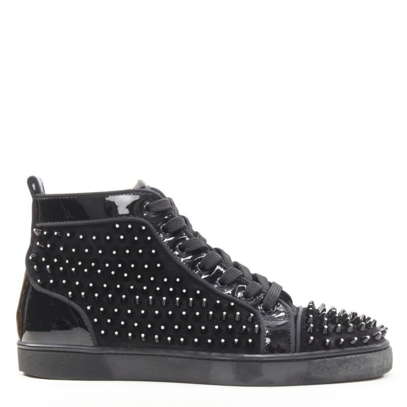 Christian Louboutin Velvet Spike Sneakers
