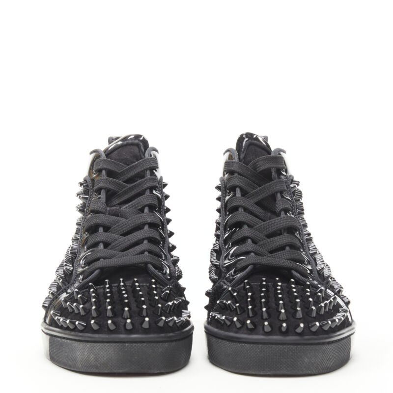 Christian Louboutin Velvet Spike Sneakers - Image 6