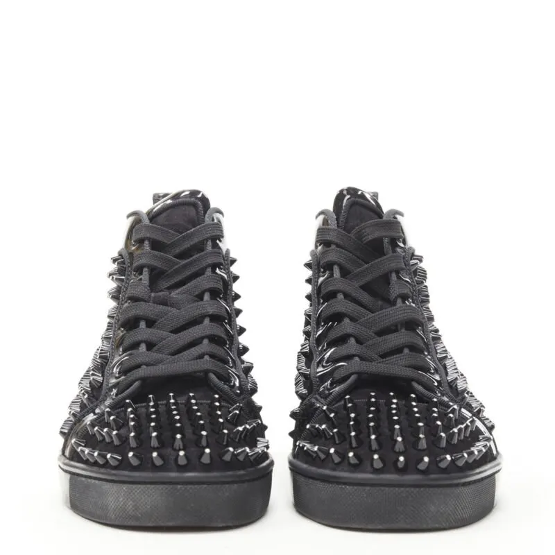 Christian Louboutin Velvet Spike Sneakers Black Polyester Very good - Inside View