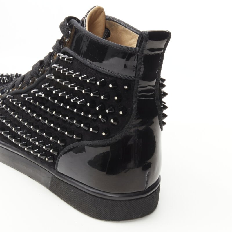 Christian Louboutin Velvet Spike Sneakers - Image 11