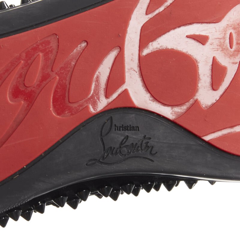 Christian Louboutin Velvet Spike Sneakers - Image 13