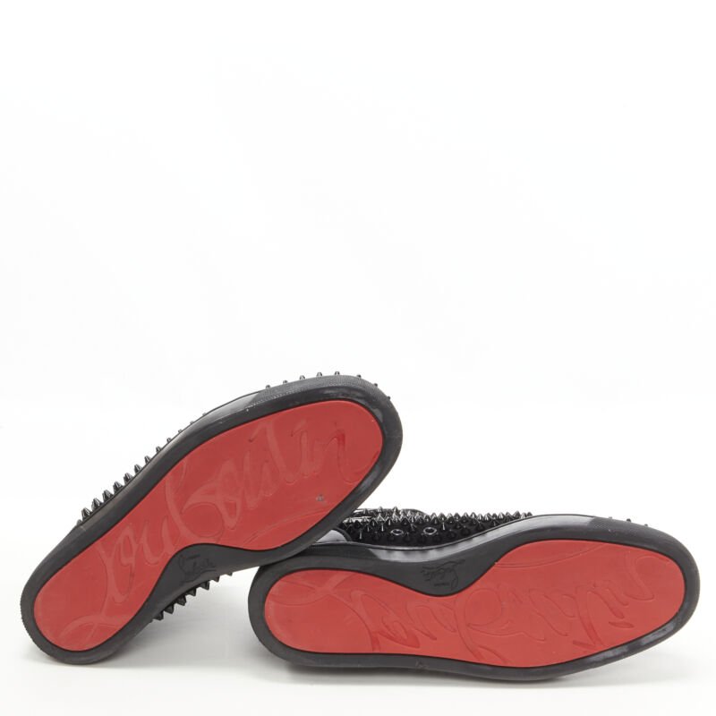 Christian Louboutin Velvet Spike Sneakers - Image 14