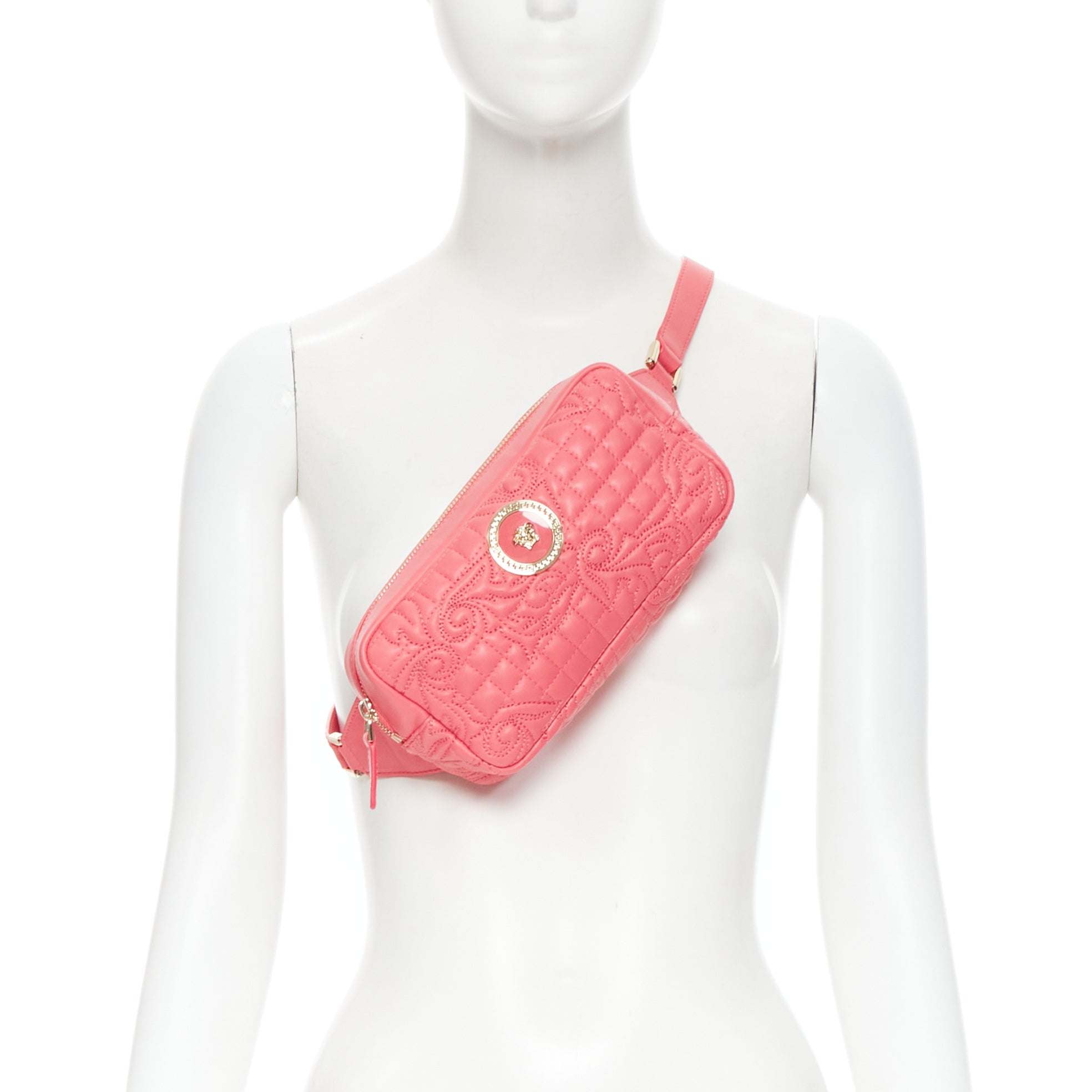 Versace Pink Baroque Waist Bag - Back view