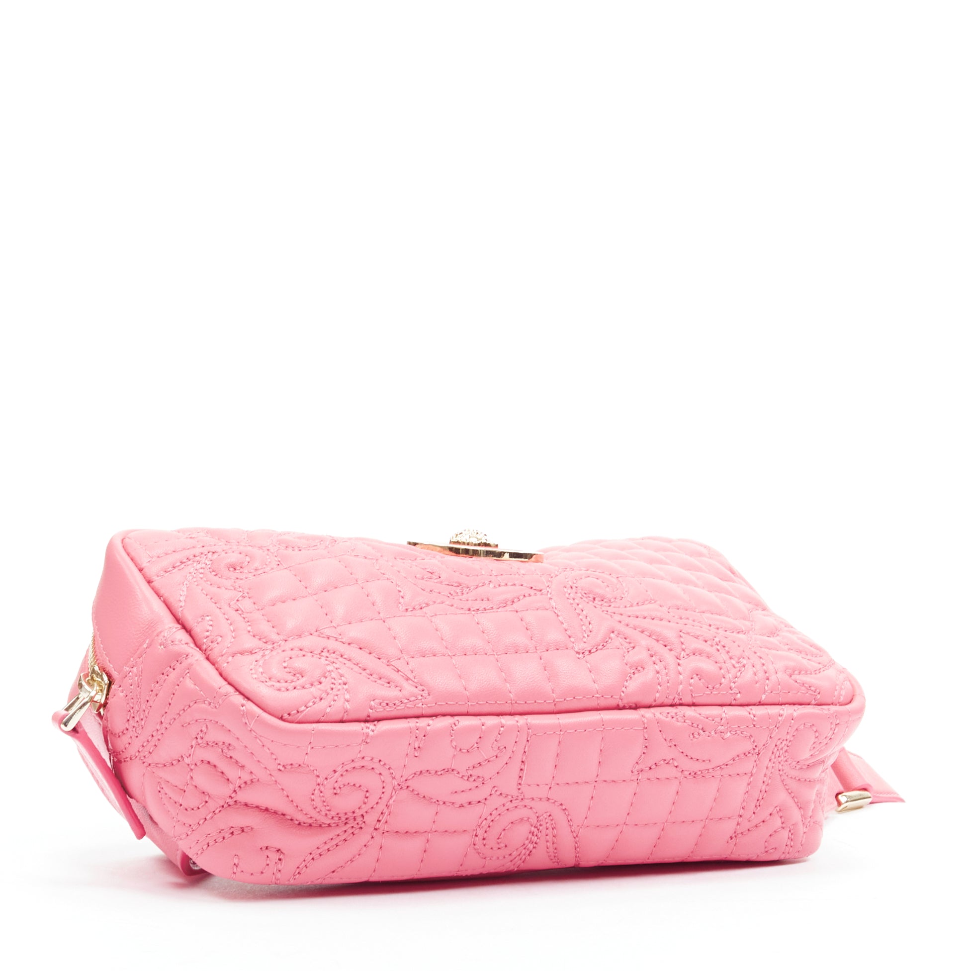 Versace Pink Baroque Waist Bag - Side view