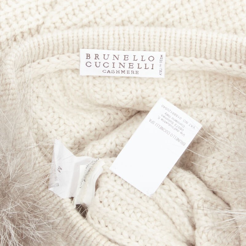 Brunello Cucinelli Fur Sleeve Sweater - Image 10