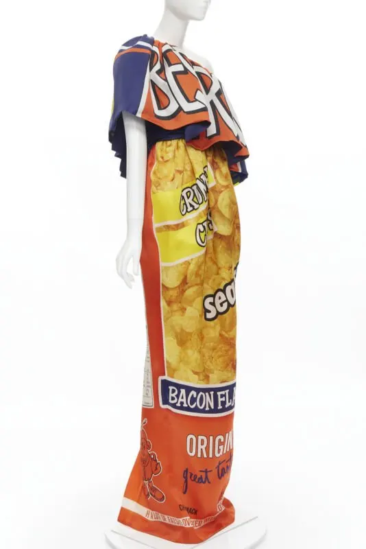 Moschino Potato Chip Gown MultiColor Silk Very good - Inside View