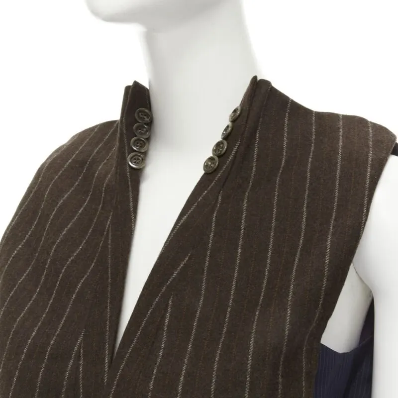 Maison Martin Margiela Deconstructed Vest Brown Wool Never worn - Back View