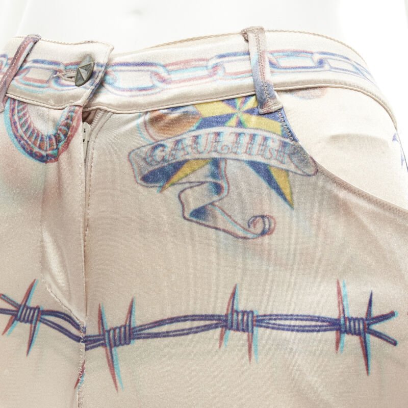 Jean Paul Gaultier Tattoo Skinny Pants - Back view