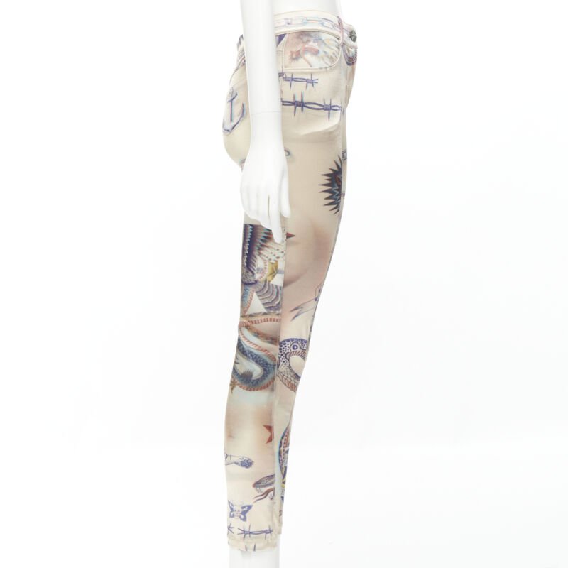 Jean Paul Gaultier Tattoo Skinny Pants - 4