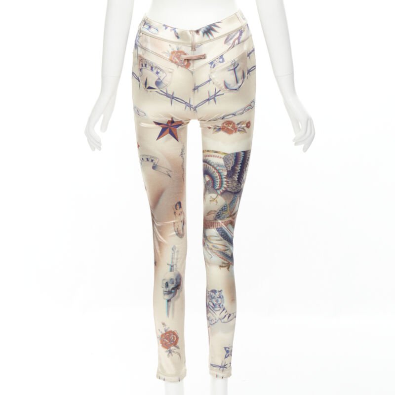 Jean Paul Gaultier Tattoo Skinny Pants - Side view