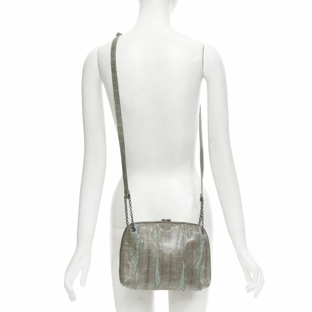 Bottega Veneta Watersnake Crossbody Bag - Back view