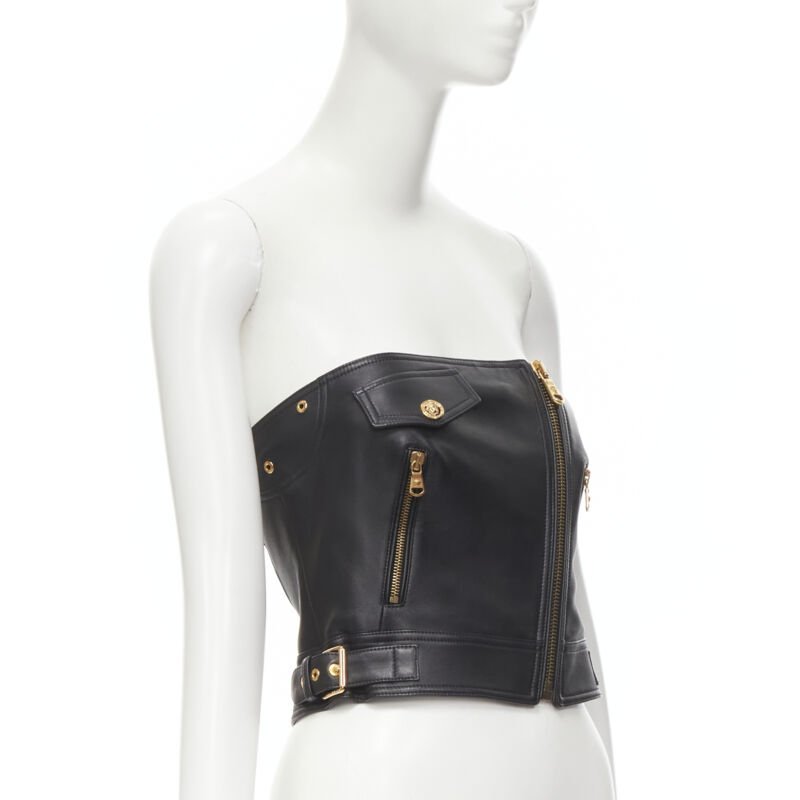 Versace Leather Medusa Top - Back view