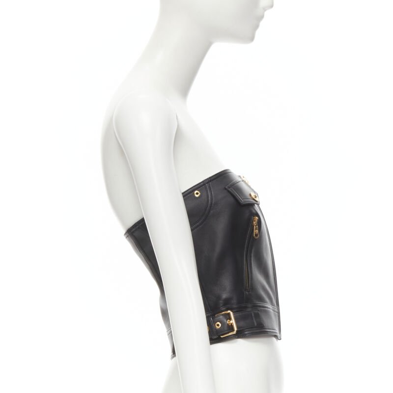 Versace Leather Medusa Top - Image 6