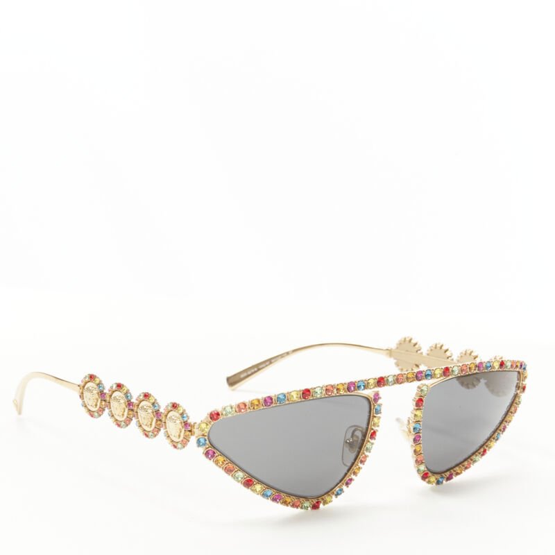 Versace Rhinestone Medusa Glasses