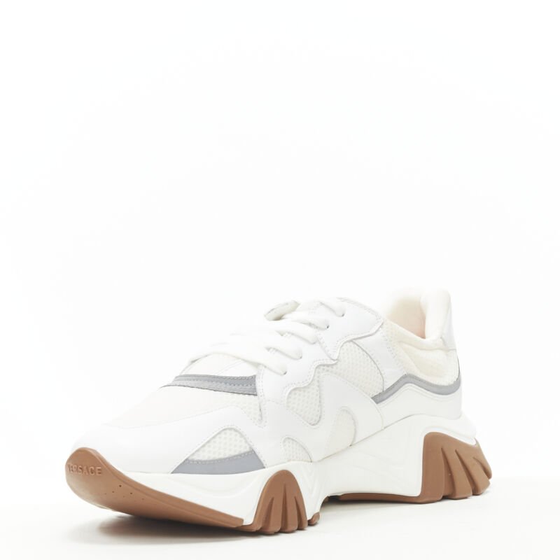 Versace White Leather Sneakers - 4