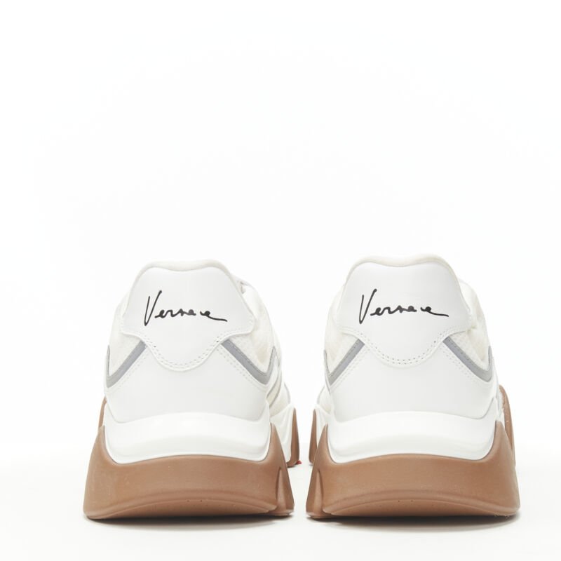 Versace White Leather Sneakers - Side view