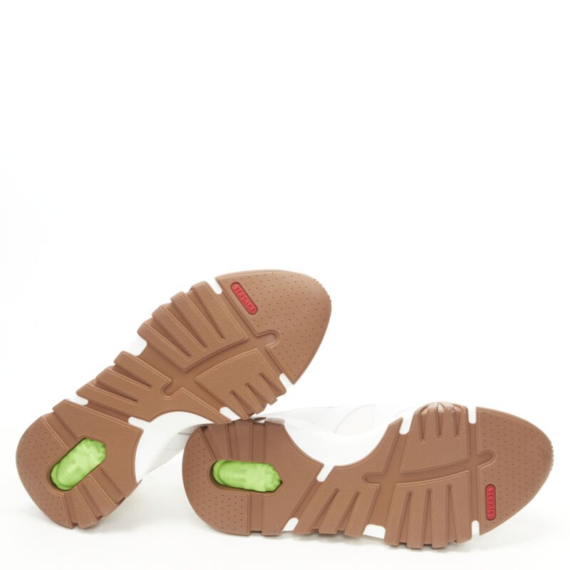 Versace White Leather Sneakers - Image 13