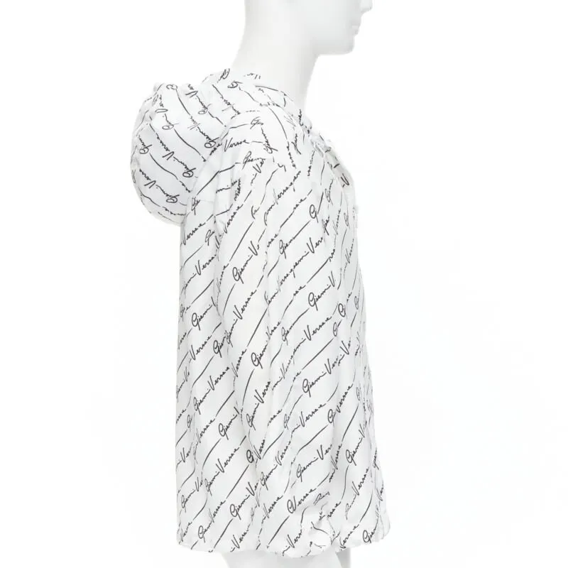 Versace White Hood Windbreaker White Polyamide Never worn, with tag - Model View