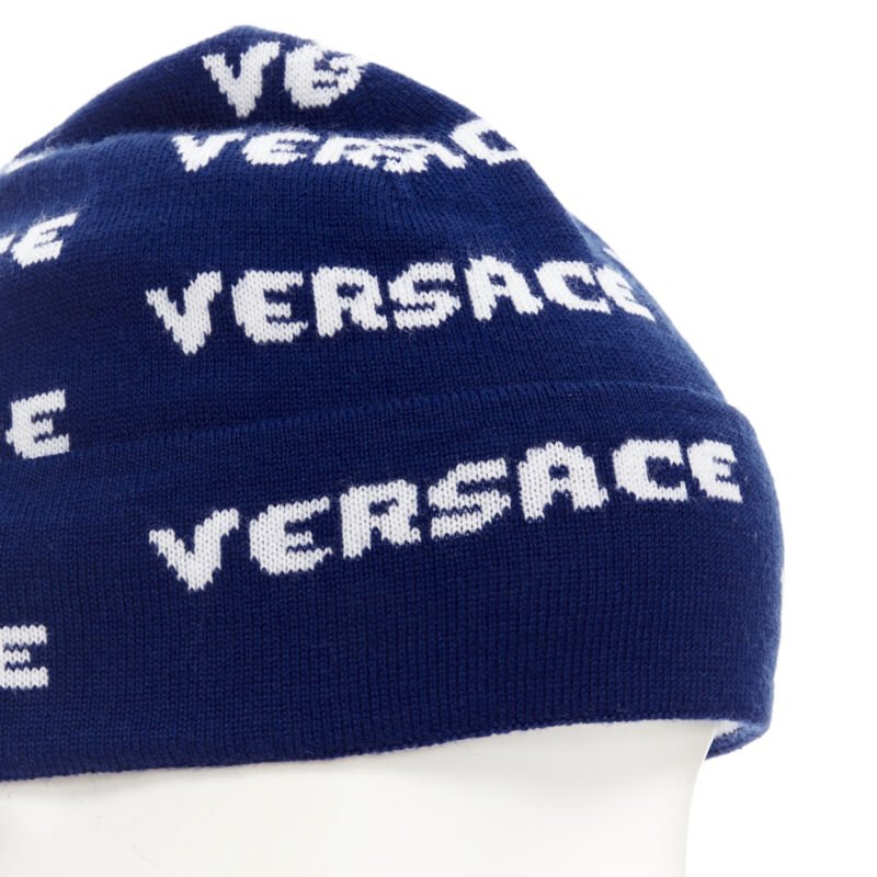 Versace Monogram beanie hat - Back view