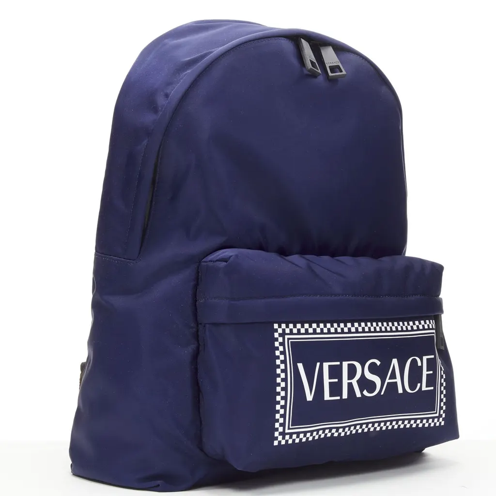 Versace Demi Medusa Neck Bag Navy Never worn, with tag - Front View