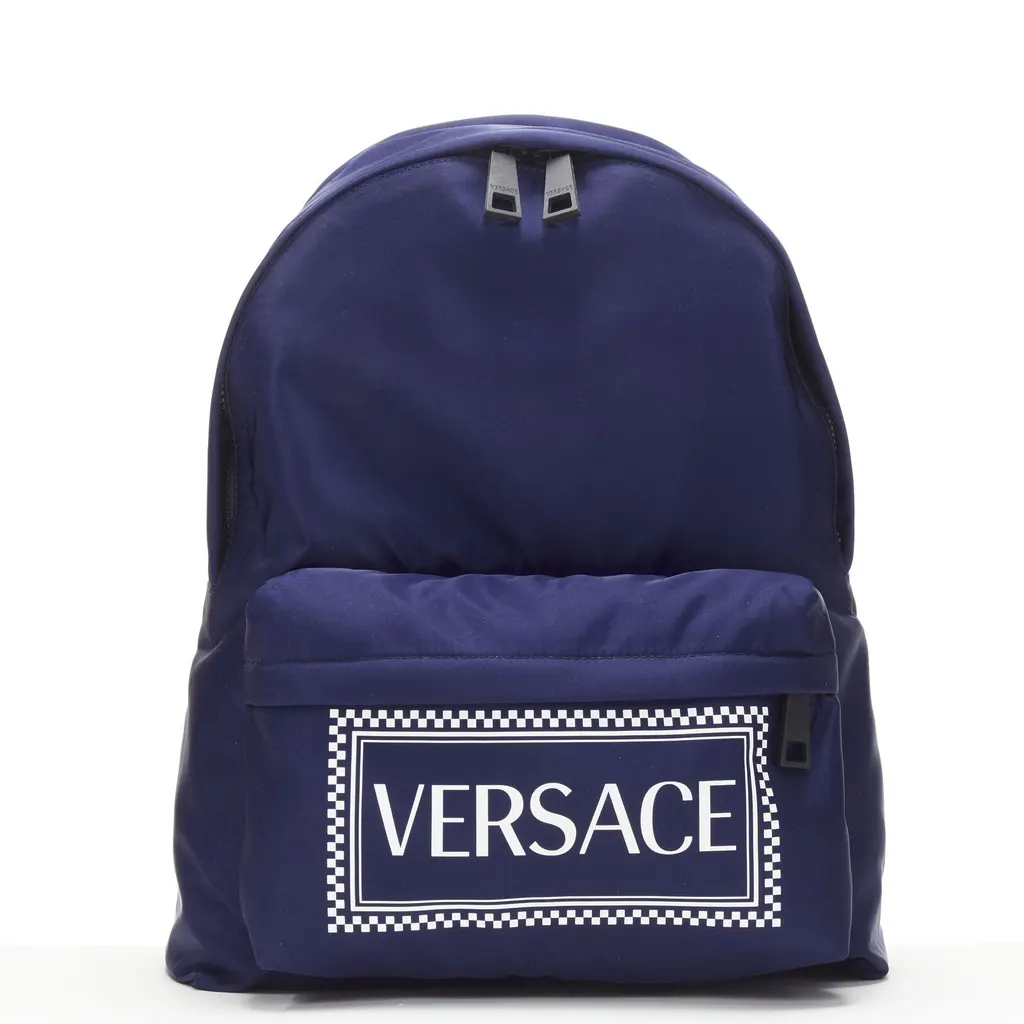 Versace Demi Medusa Neck Bag Navy Never worn, with tag - Back View