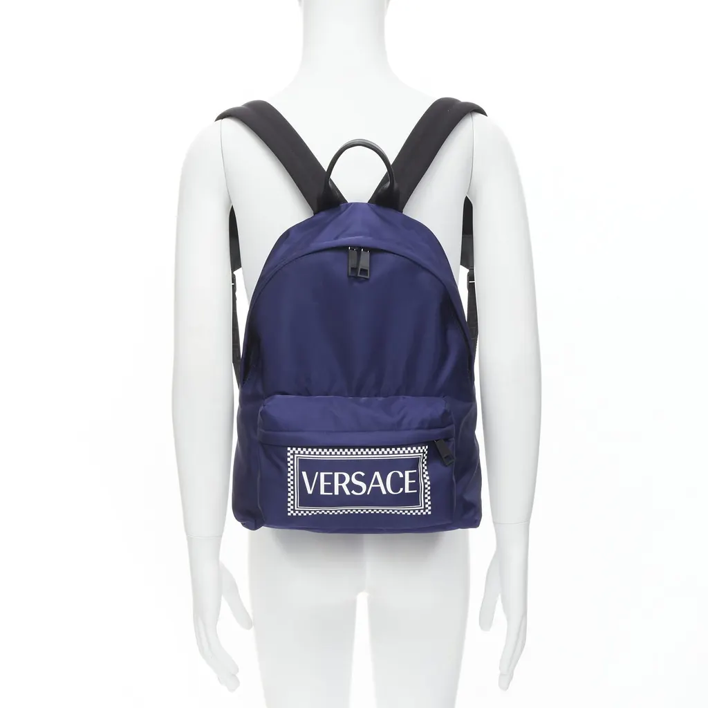Versace Demi Medusa Neck Bag Navy Never worn, with tag - Inside View