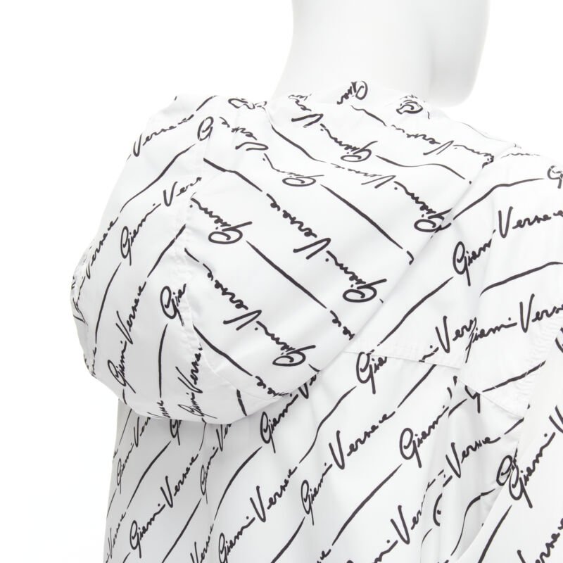Versace White Hood Windbreaker - Back view