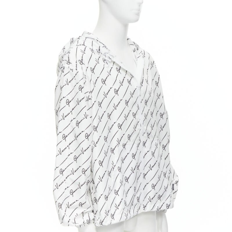 Versace White Hood Windbreaker