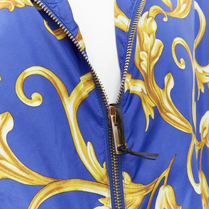 Versace Barocco Istante Jacket Blue Never worn, with tag - Back View