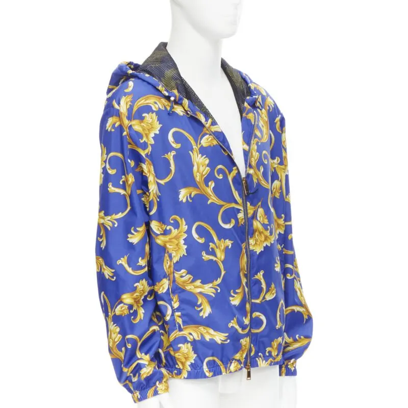 Versace Barocco Istante Jacket Blue Never worn, with tag - Inside View