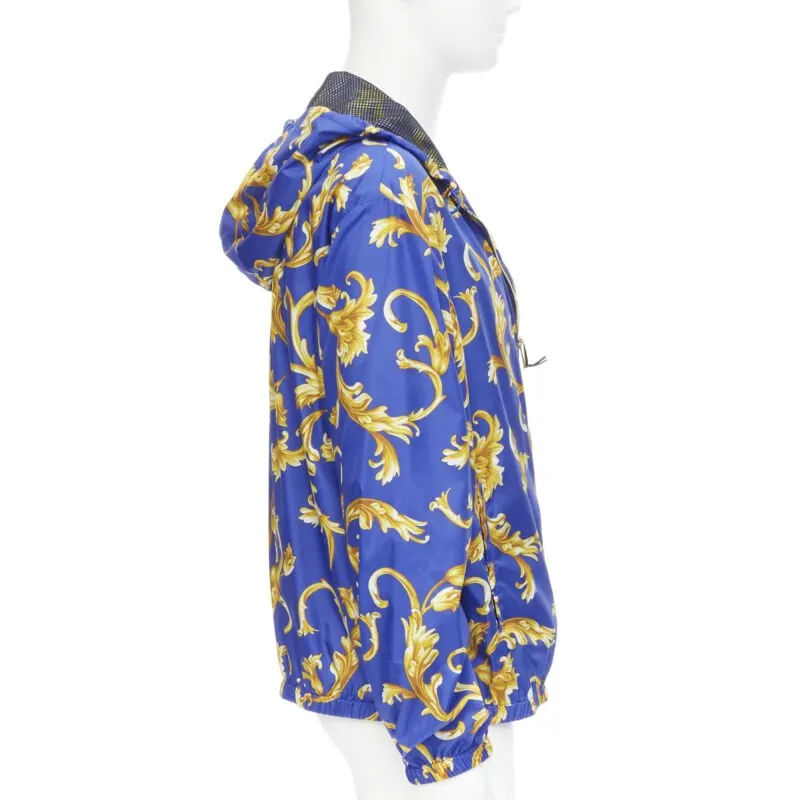 Versace Barocco Istante Jacket Blue Never worn, with tag - Model View
