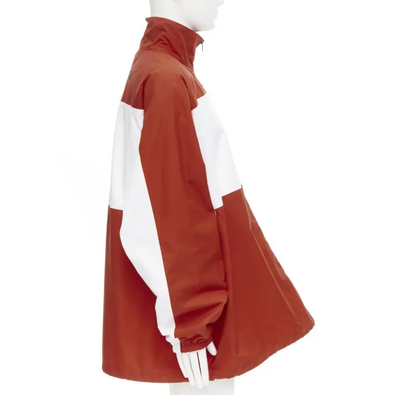 Balenciaga Red Logo Track Jacket Red Cotton Never worn, with tag - Model View