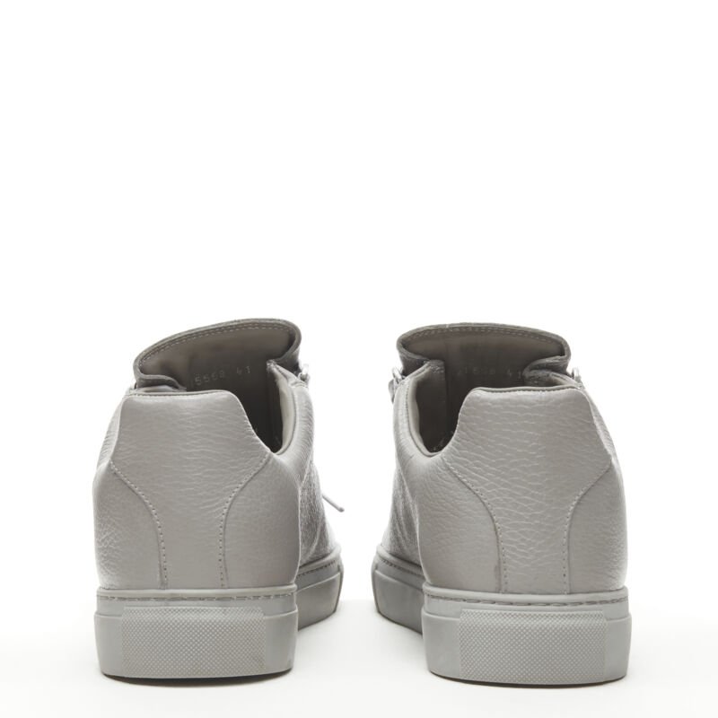 Balenciaga Grey Leather Sneakers - Side view