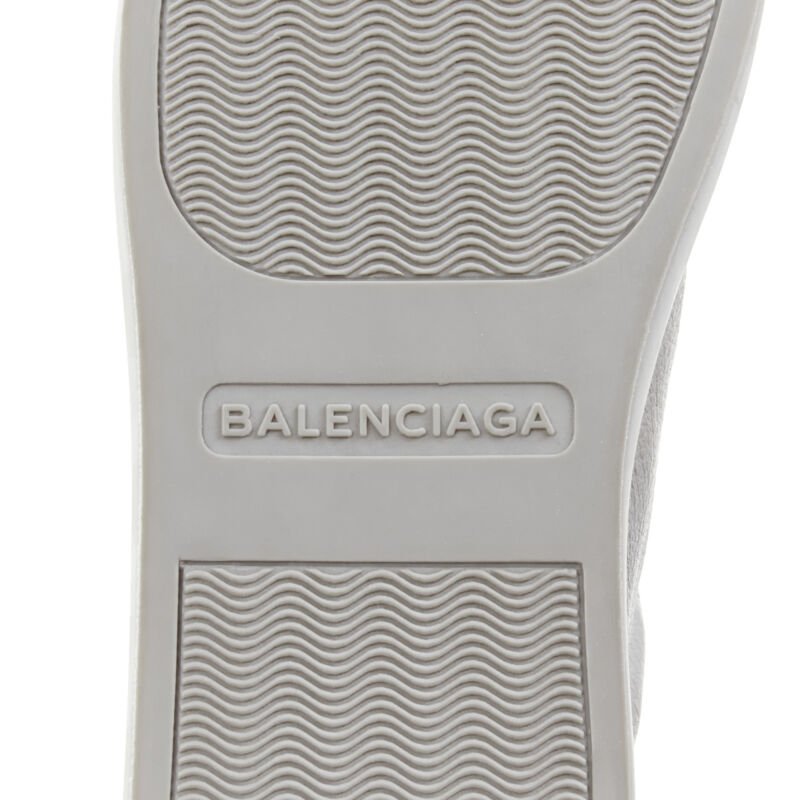Balenciaga Grey Leather Sneakers - Image 12