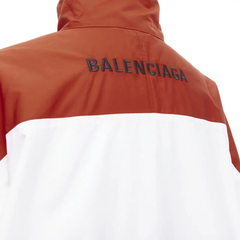 Balenciaga Red Logo Track Jacket Red Cotton Never worn, with tag - Back View
