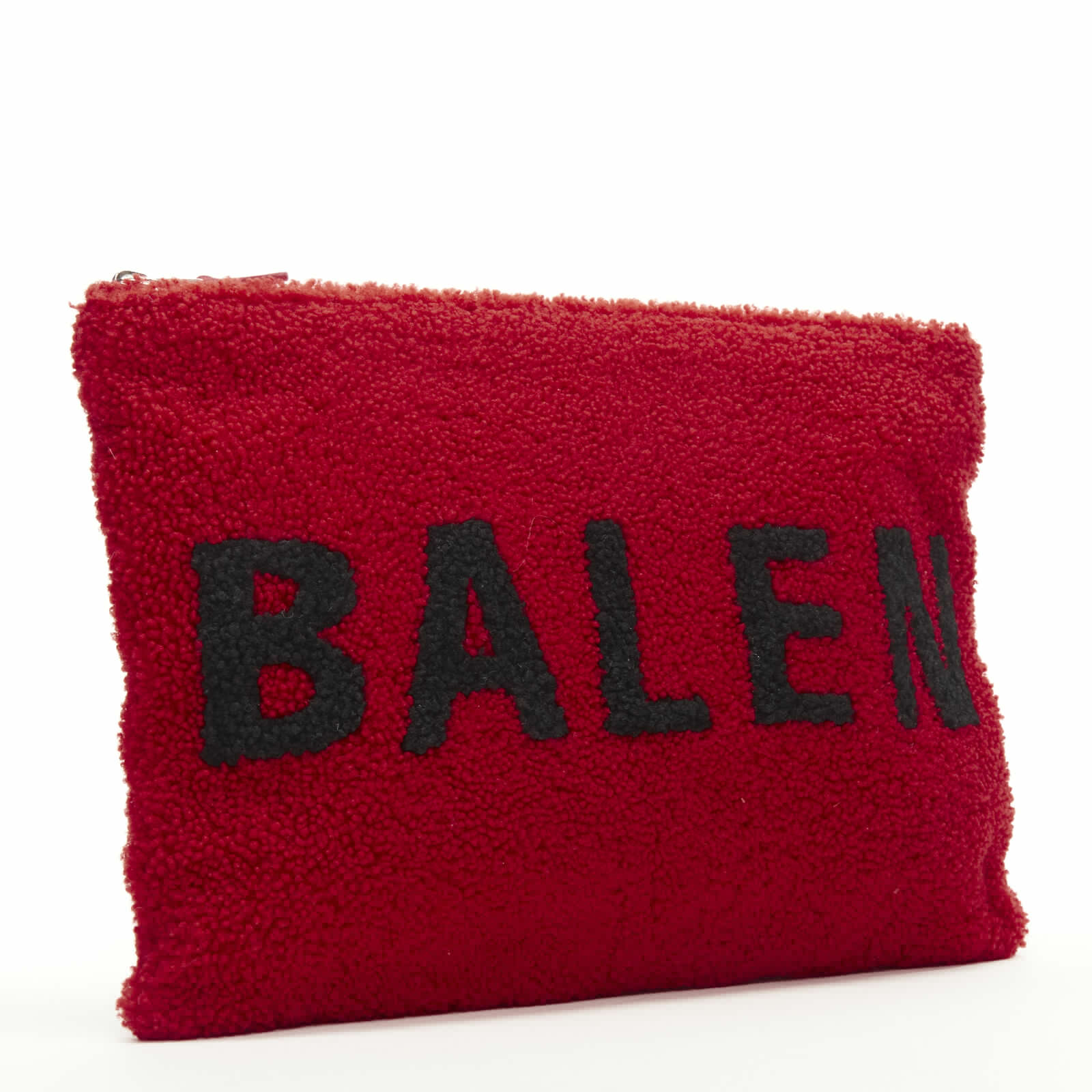 Balenciaga Shearling Zip Clutch - Image 6