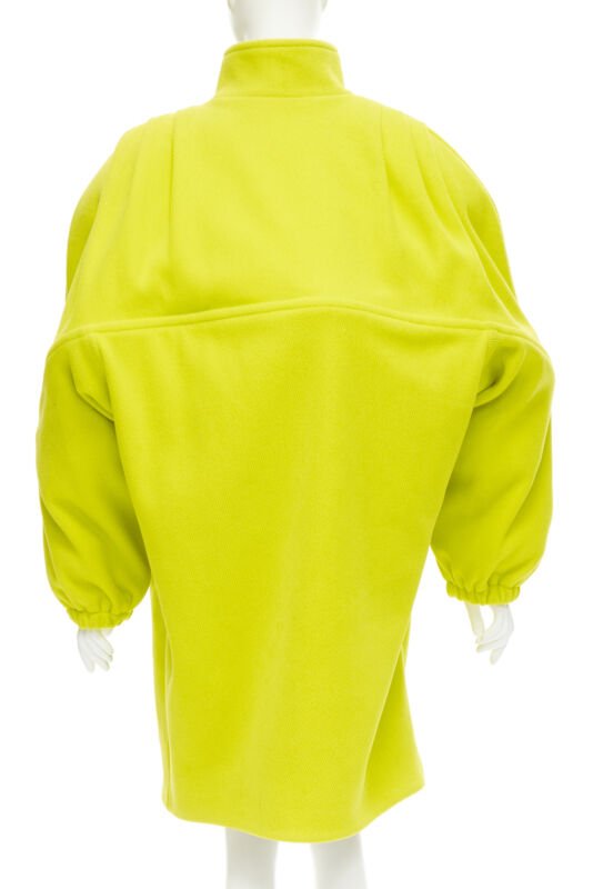 Balenciaga Yellow Cocoon Coat - Side view