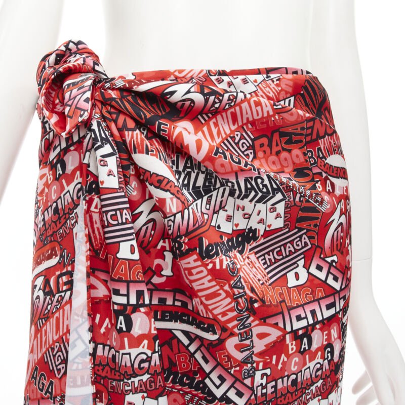 Balenciaga Logo Print Skirt - Back view