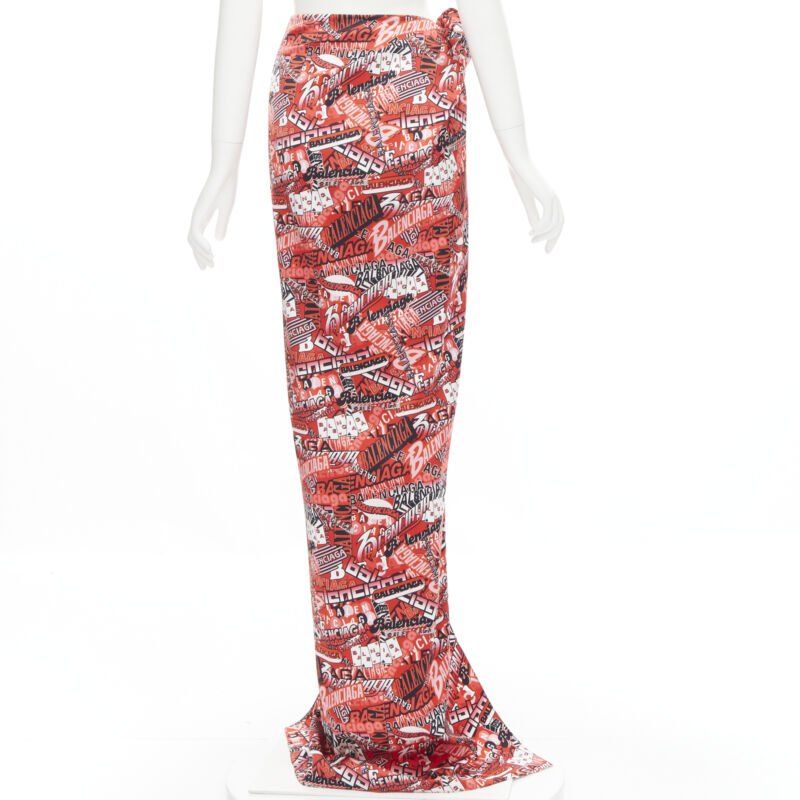 Balenciaga Logo Print Skirt - Side view