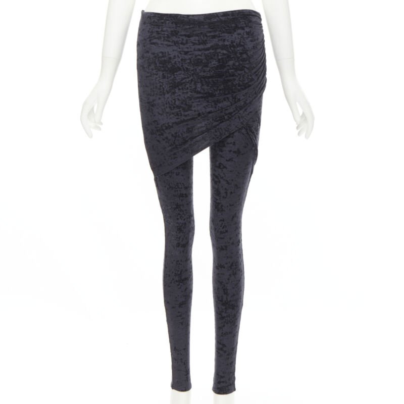 Balenciaga Velvet Draped Leggings