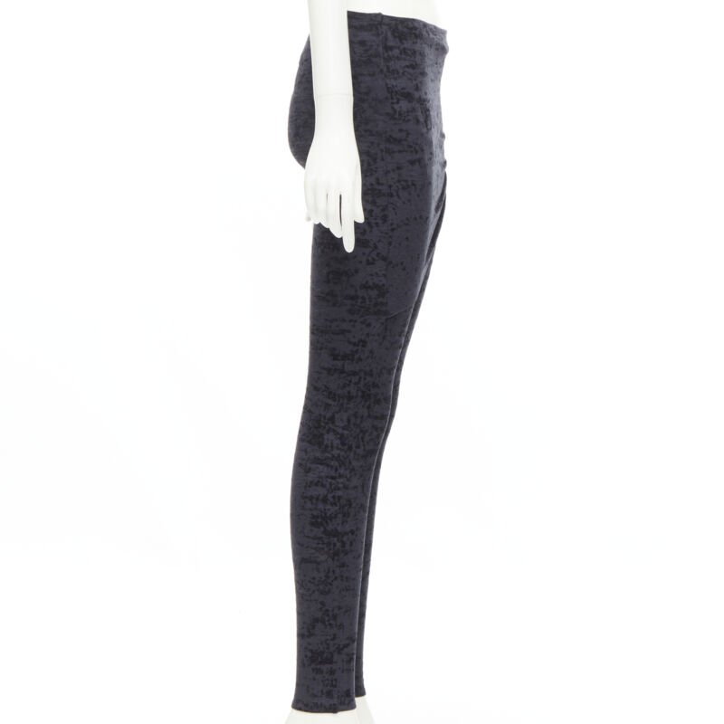Balenciaga Velvet Draped Leggings - Side view