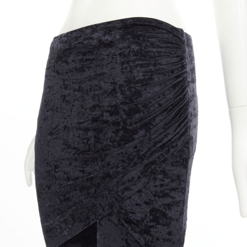 Balenciaga Velvet Draped Leggings - Image 12