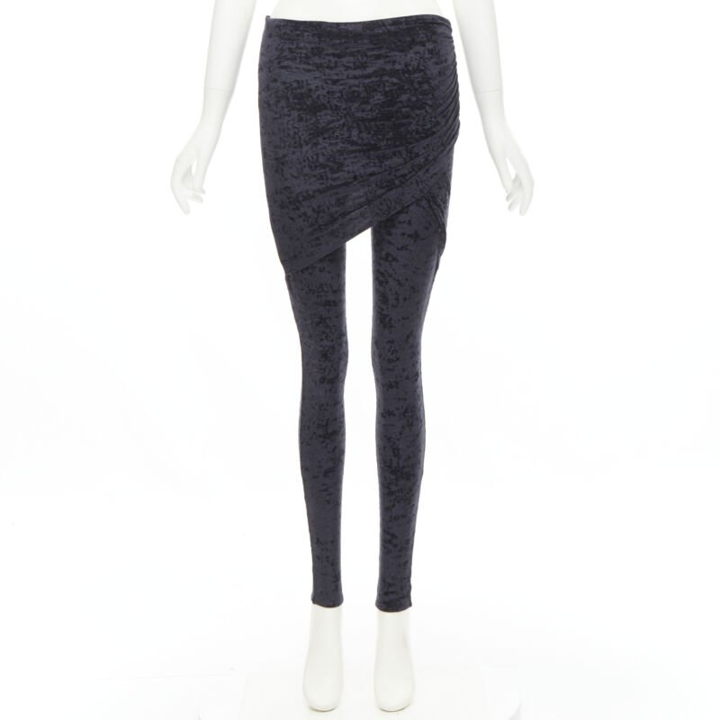 Balenciaga Velvet Draped Leggings - Image 13