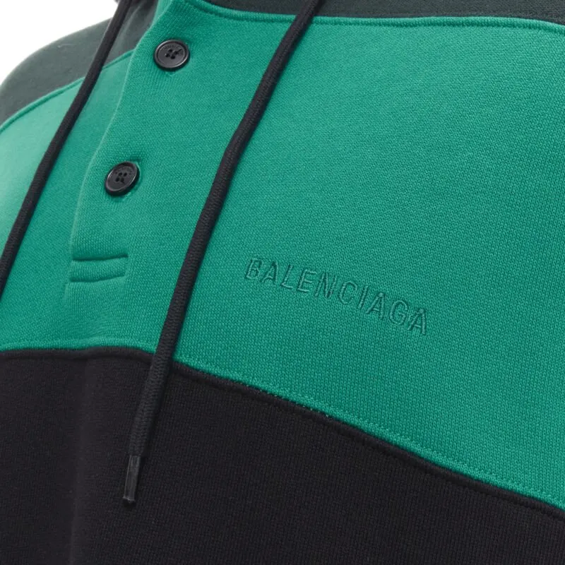 Balenciaga Striped Hoodie Green Cotton Never worn, with tag - Back View