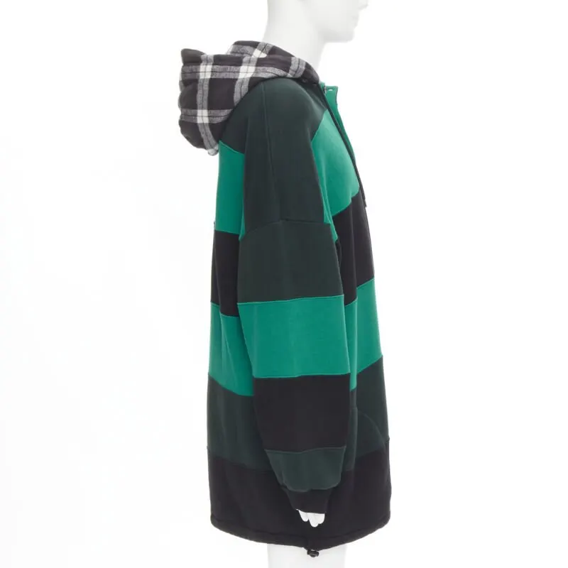 Balenciaga Striped Hoodie Green Cotton Never worn, with tag - Box View