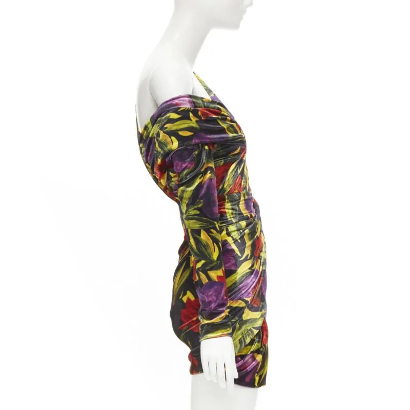 Balenciaga Floral Velvet Dress MultiColor Velvet Never worn, with tag - Model View
