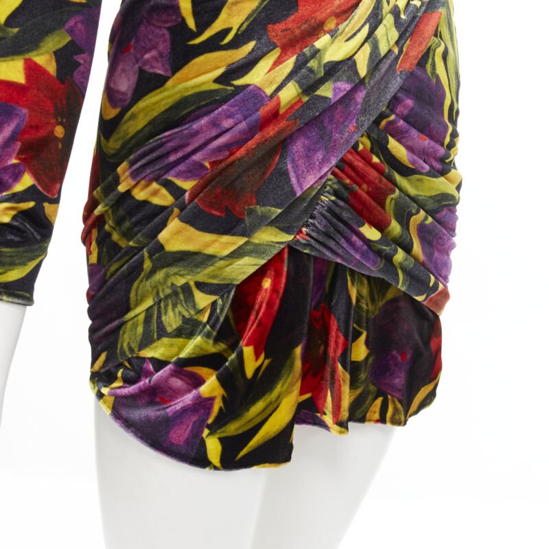 Balenciaga Floral Velvet Dress - Image 10