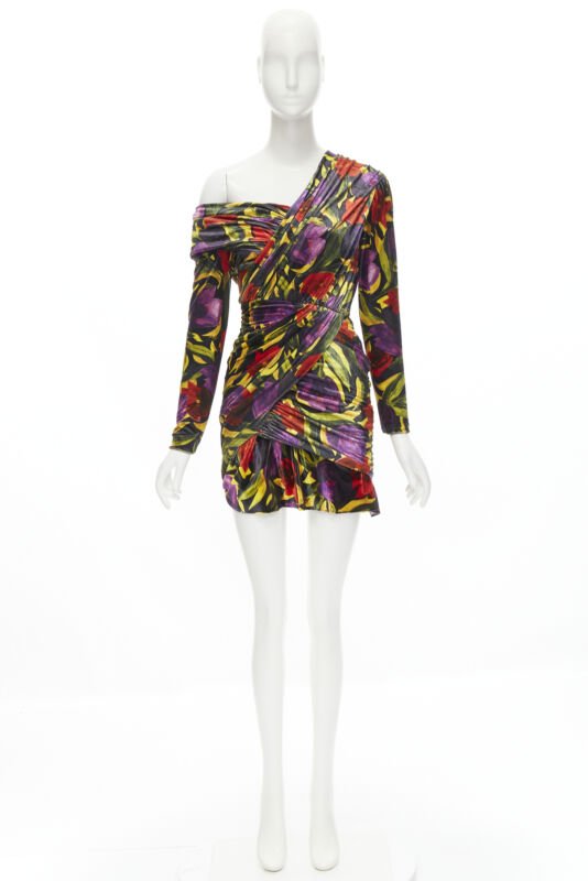 Balenciaga Floral Velvet Dress - Image 12